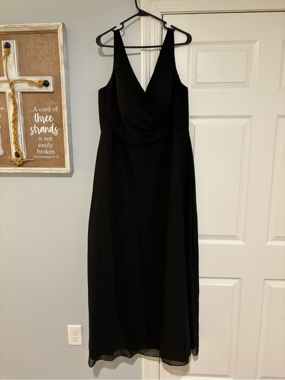 Azazie Black V-Neck Dress/ bridesmaid dress